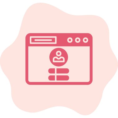 Günlük Kaydı Web simgesi, vektör illüstrasyonu