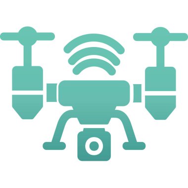 Drone simgesi vektör illüstrasyon tasarımı