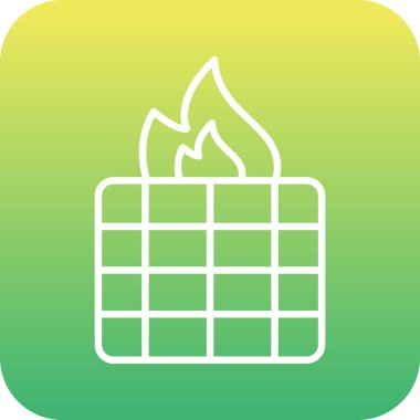 Firewall web simgesi basit illüstrasyon