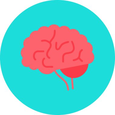 Beyin. Web simgesi basit illüstrasyon 