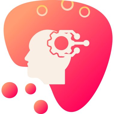 Düşünüyorum. Web simgesi basit illüstrasyon           