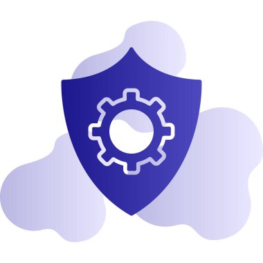 Veri koruma simgesi, vektör çizim                  