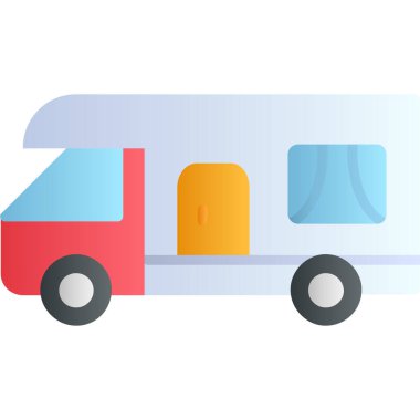 karavan web simgesi basit illüstrasyon