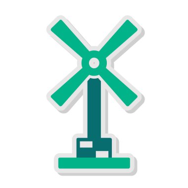 Yel değirmeni ikonu vektör illüstrasyonu