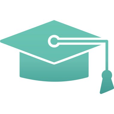 Mortarboard web simgesi basit illüstrasyon