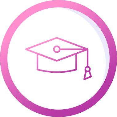 Mortarboard web simgesi basit illüstrasyon