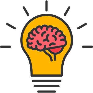 Fikir simgesinin vektör illüstrasyonu 