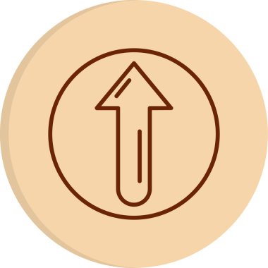 Yukarı Ok web simgesi, vektör illüstrasyonu