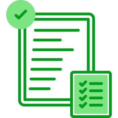 Onay listesi düz simgesi 