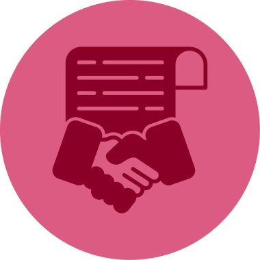 Sözleşme. Web simgesi vektör illüstrasyonu