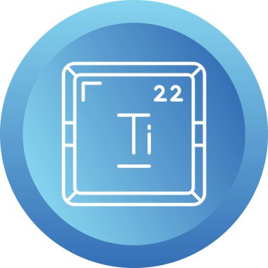 Periyodik tablo simgesinin titanyum kimyasal elementi