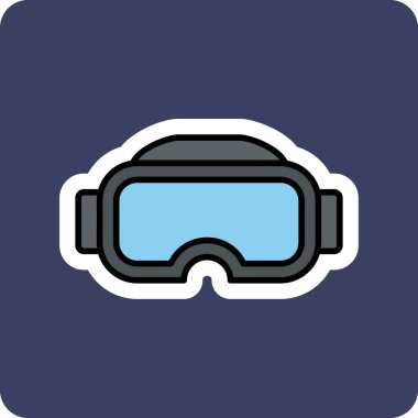 Gözlükler. Web simgesi basit illüstrasyon