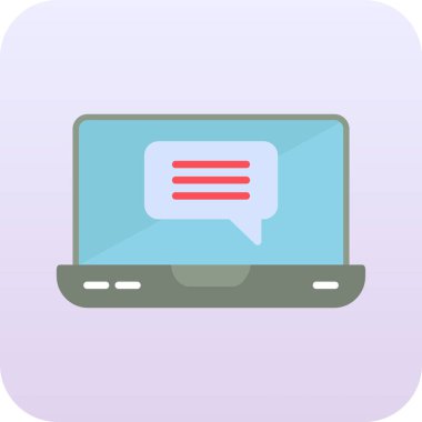 Çevrimiçi İletişim simgesi vektör illüstrasyonu