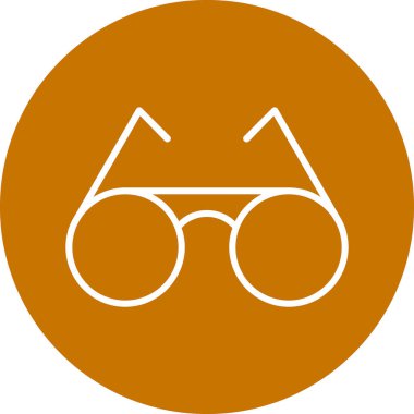 Gözlük. Web simgesi basit illüstrasyon