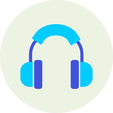 Kulaklık. Web simgesi basit illüstrasyon 