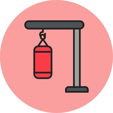 Boks çantası ikon vektör illüstrasyonu