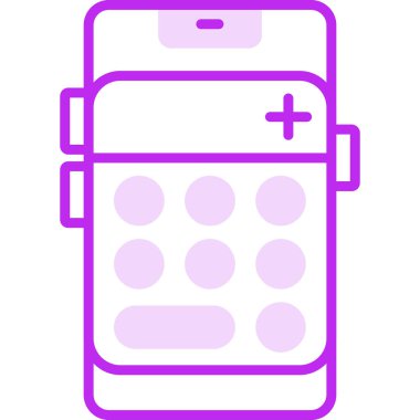 Hesap makinesi. Web simgesi basit illüstrasyon 