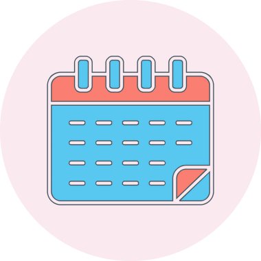 Takvim simgesi, vektör illüstrasyonu basit tasarım