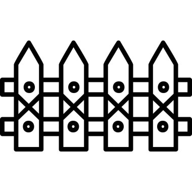 çit web simgesi, vektör çizim