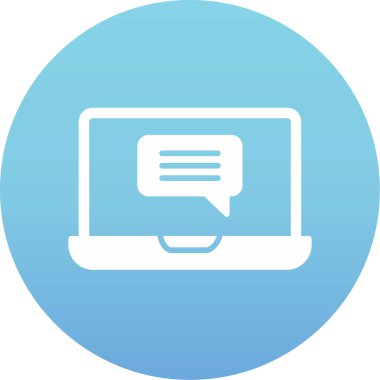 Çevrimiçi İletişim simgesi vektör illüstrasyonu