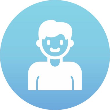 İnsan avatar web simgesi basit illüstrasyon 