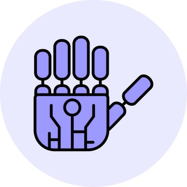 Modern Robotik El simgesinin vektör çizimi           