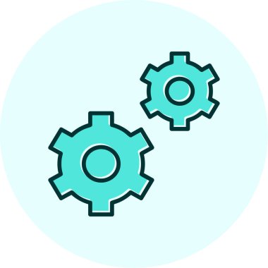 Vitesli ayar simgesi, vektör illüstrasyonu basit tasarım