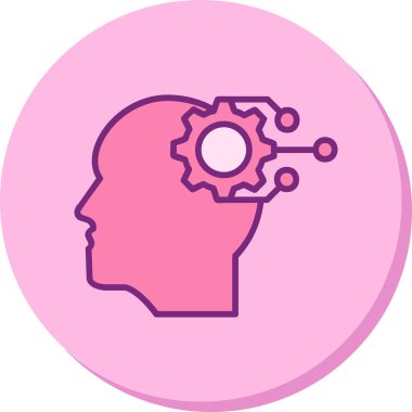 Düşünüyorum. Web simgesi basit illüstrasyon           