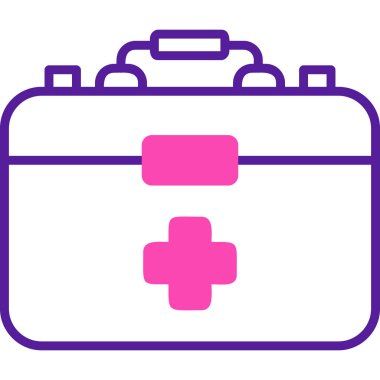 İlk Yardım Kit web simgesi, vektör illüstrasyonu 