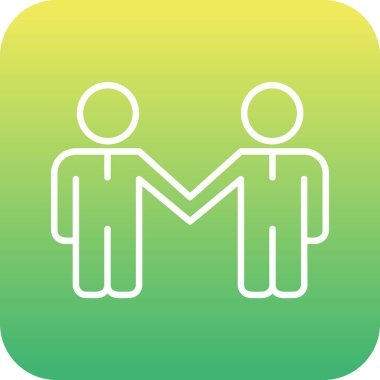 Ortaklık web simgesi basit illüstrasyon