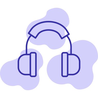 Kulaklık. Web simgesi basit illüstrasyon 