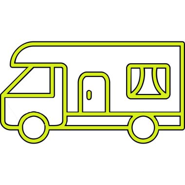 karavan web simgesi basit illüstrasyon