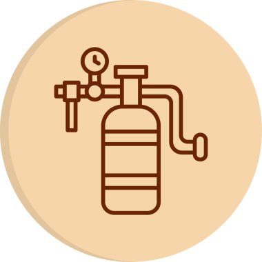 Oxygen Tank modern simgesinin vektör çizimi            