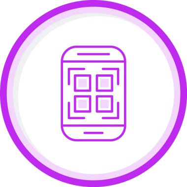 Cep Telefonu Web simgesi vektör illüstrasyonu