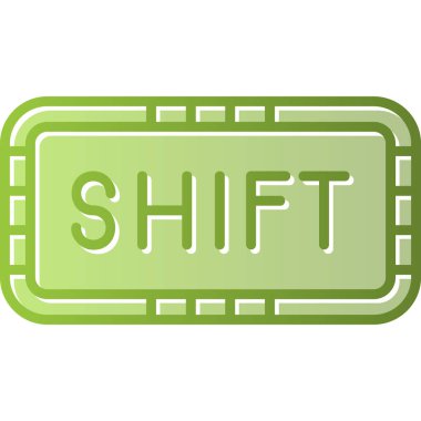 Vardiya düğmesi. Web simgesi basit illüstrasyon