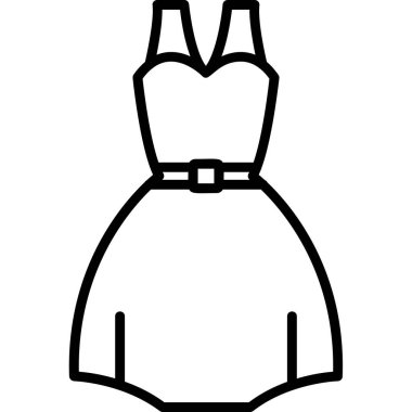 elbise simgesi web basit illüstrasyon