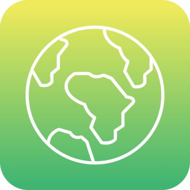 toprak küresi simgesi, vektör illüstrasyonu basit tasarım