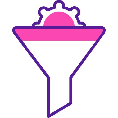 Vektör illüstrasyon Huni ağ simgesi 