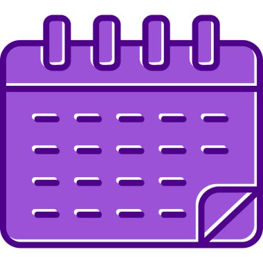 Takvim simgesi, vektör illüstrasyonu basit tasarım