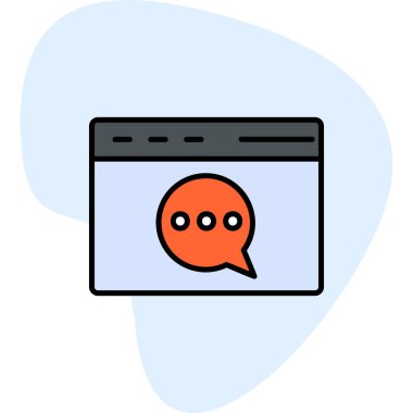 Web sohbet renk çizgisi vektörü simgesi 