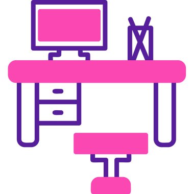 işyeri web simgesi vektör illüstrasyonu