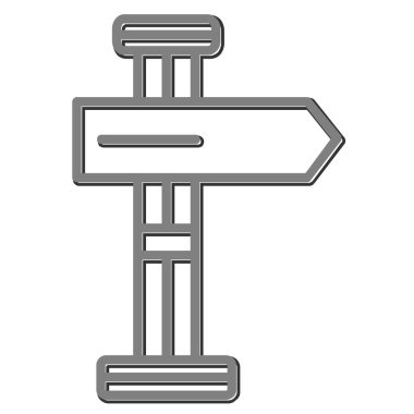 Bir sokak işaretinin vektör illüstrasyonu