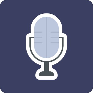 Retro mikrofonun vektör illüstrasyonu