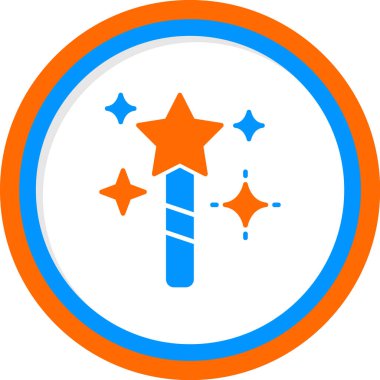 Sihirli değnek simgesinin vektör çizimi