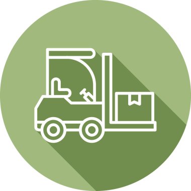 Modern Forklift simgesinin vektör çizimi         