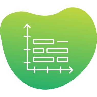 Gantt Grafik Ağ simgesi, vektör illüstrasyonu