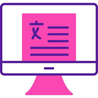 Modern dilbilim simgesinin vektör illüstrasyonu