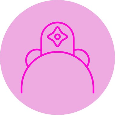 Saç bandı web simgesi, vektör illüstrasyonu