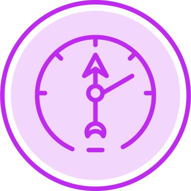 Barometre. Web simgesi basit illüstrasyon         