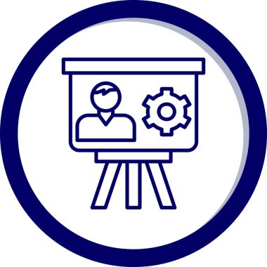 Proje Yönetimi düz simge vektör çizimi 